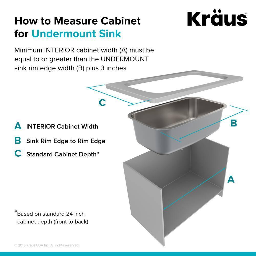 Kraus KRAUS Premier 32-inch L 18 Gauge Undermount 50/50 Double Bowl Stainless Steel Kitchen Sink KBU29