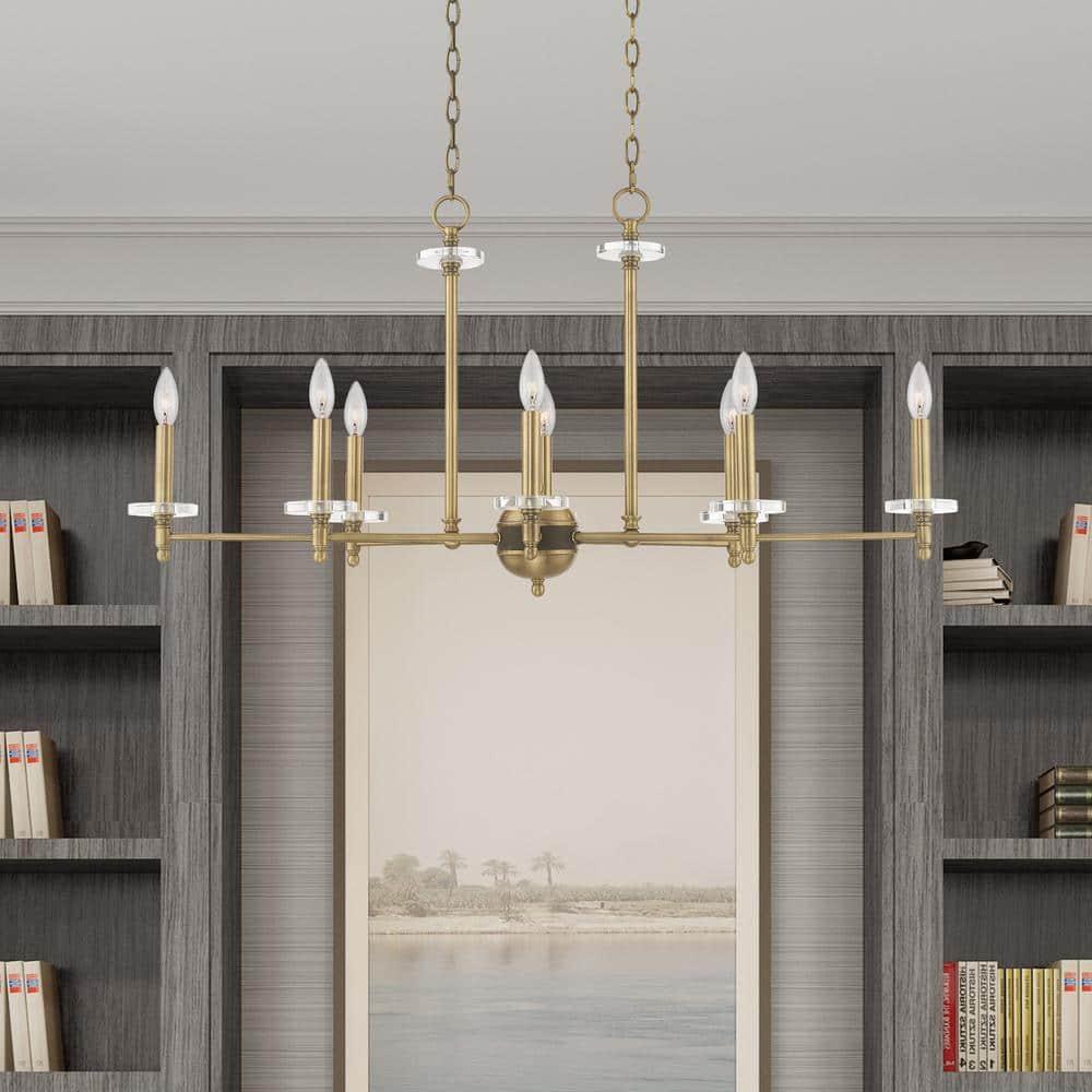 Livex Lighting Bennington 8 - Light Chandelier in  Antique Brass
