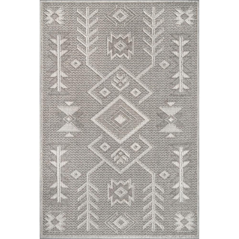 Nuloom Theresa Textured Southwestern Indoor Area Rug - Grey 5x7