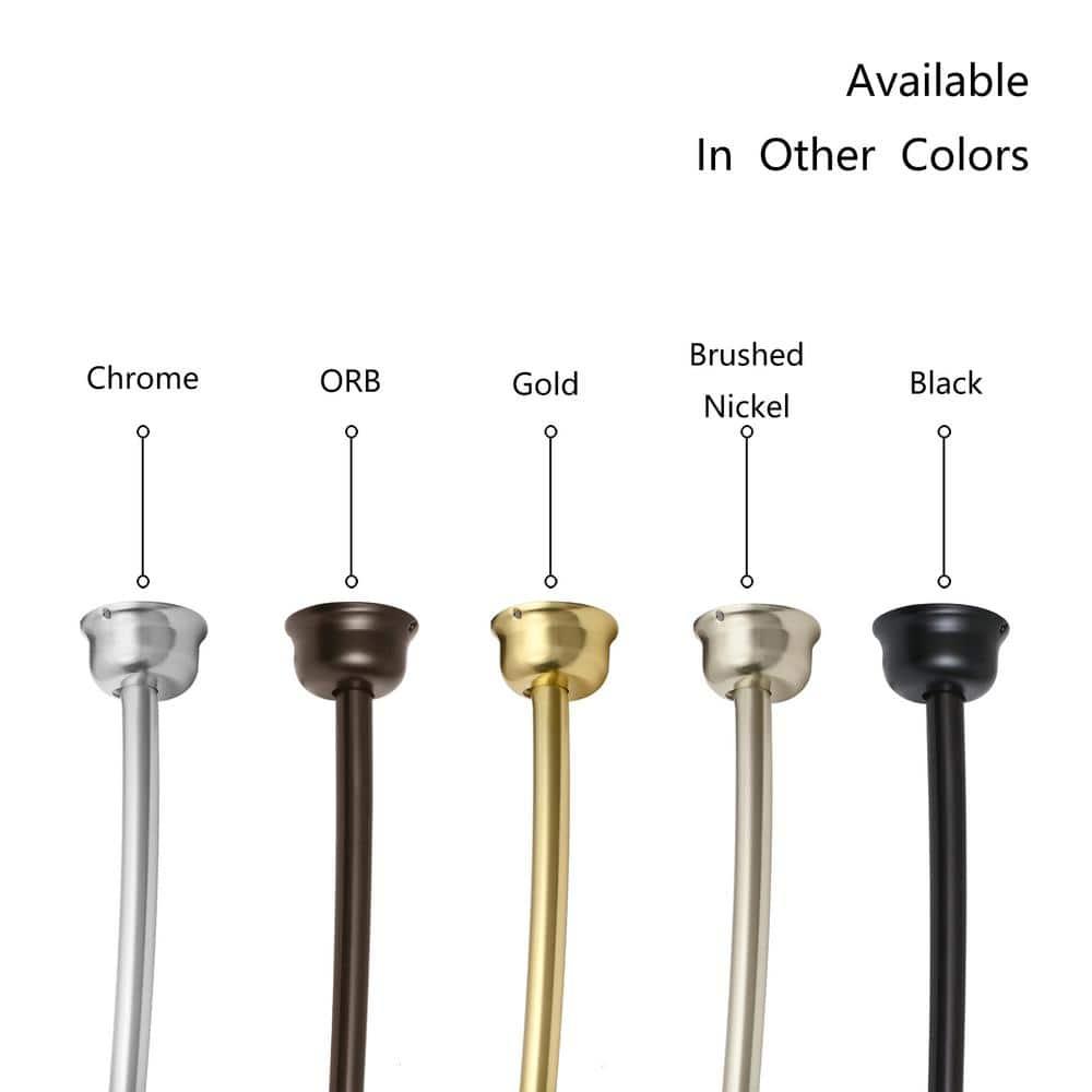 Utopia Alley Utopia Alley Rustproof Fixed Mount Single Curved Shower Rod, Aluminum, adjustable from 45" to 72" Wide