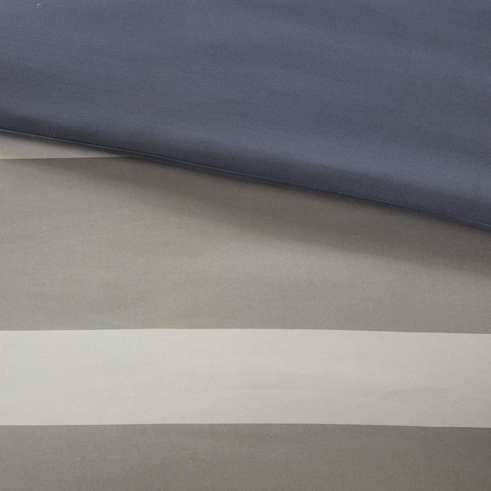 Intelligent Design Marsden Blue/Gray Microfiber Striped Comforter Set with Bed Sheets