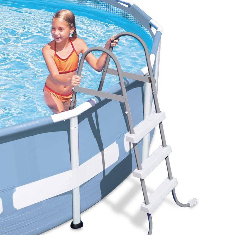 Intex Steel Frame Pool Ladder for 42” Wall Height Pools & 15’ Round Pool Cover