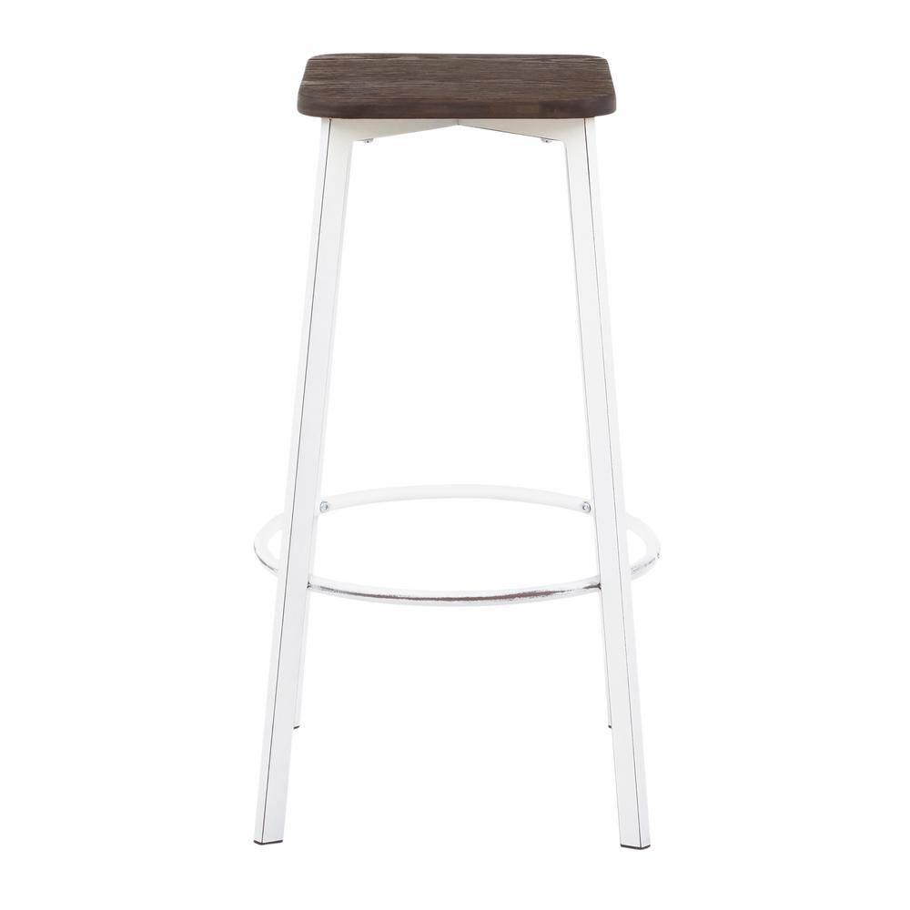 Wenty Clara Upholstered Counter Stool with Metal Frame (Set of 2)