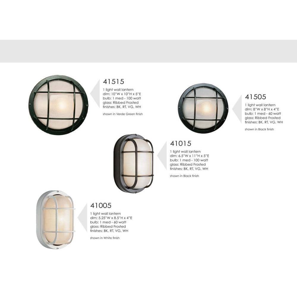 Trans Globe Lighting 41015 6.5" Width 1 Light Flush Mount Bulkhead Outdoor Wall Sconce -