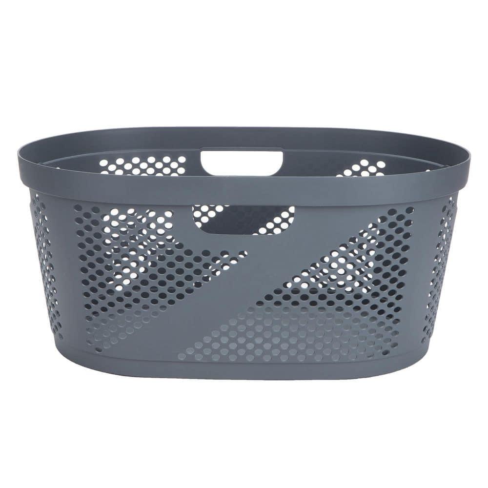 Mind Reader Mind Reader 40L Laundry Basket, Clothes Hamper, Ventilated, Plastic, 23"L x 14.5"W x 10.5"H, 2 Pack (Set of 2)
