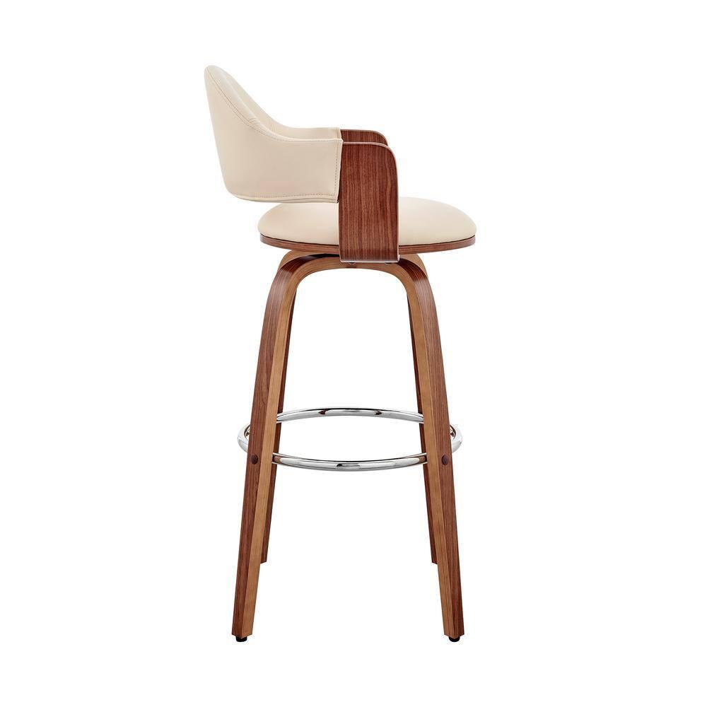30" Daxton Counter Height Barstool: Swivel, Footrest, Armen Living
