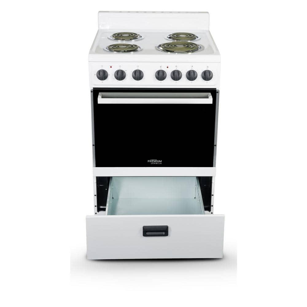 Premium Levella 24" 2.7 Cubic Feet Smart Electric Free Standing Range with 4 Burners