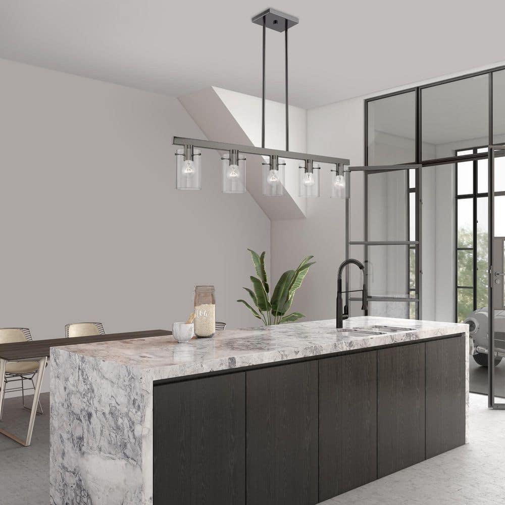 Livex Lighting Munich 5 - Light Chandelier in  Black Chrome