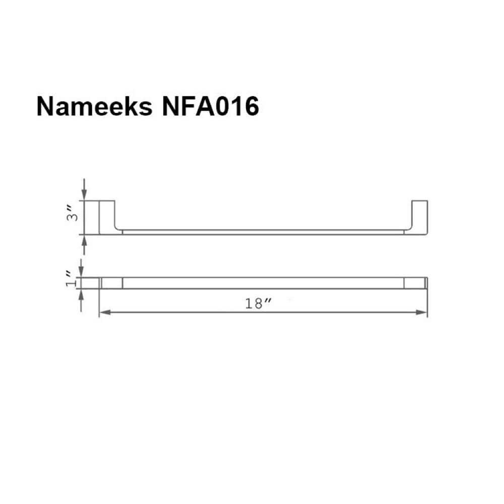 General Hotel 18 in. Wall Mounted Towel Bar in Chrome