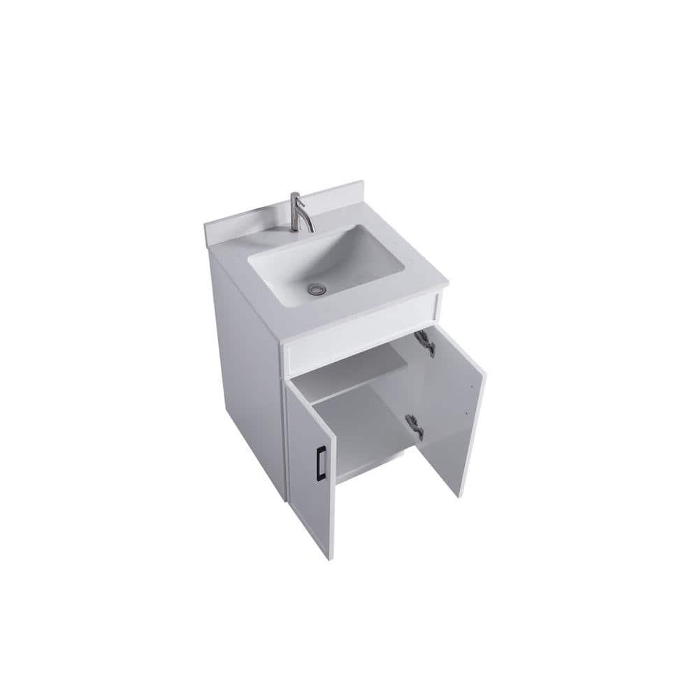 Dyconn Faucet Freestanding Vanity with Sink 2 doors - 24" Gray