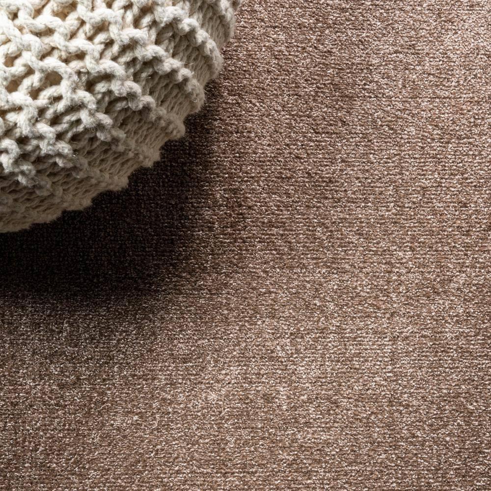 5'x8' Haze Solid Low-Pile Area Rug, Brown - JONATHAN Y