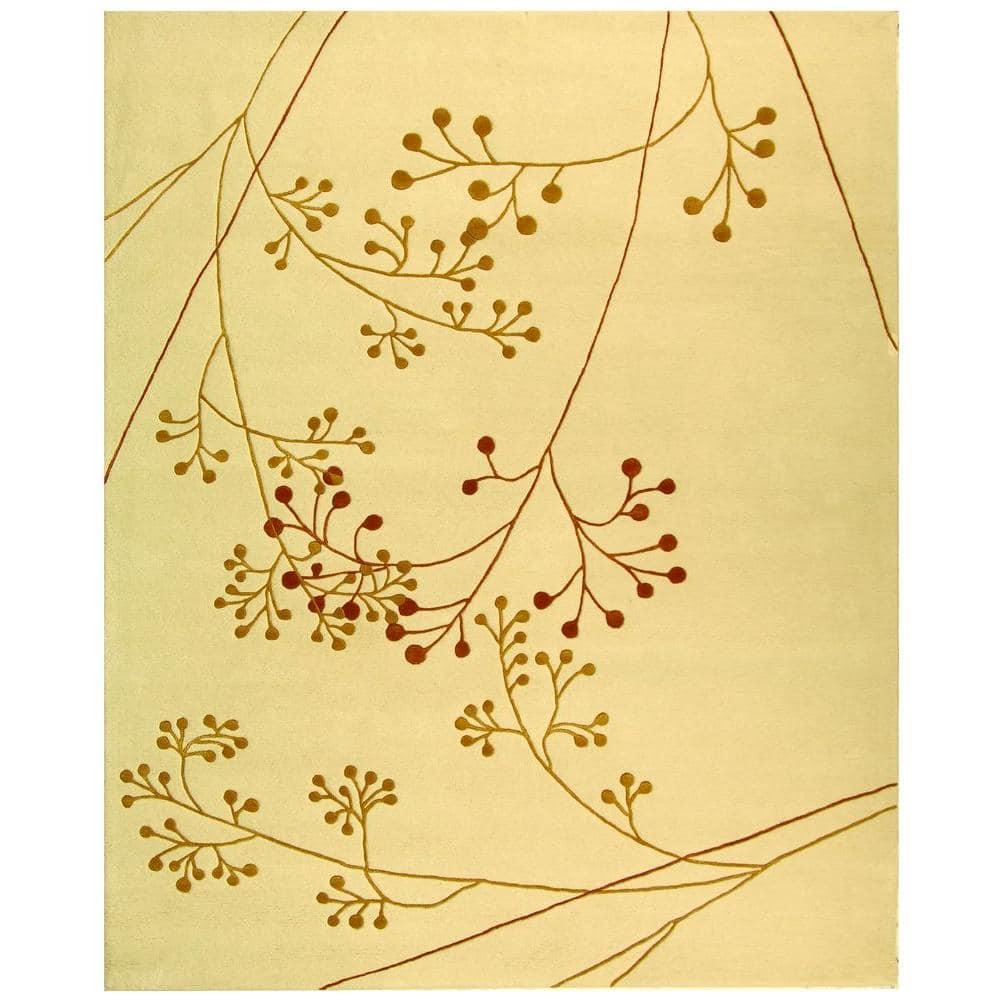 Soho SOH305 Hand Tufted Area Rug - Ivory/Orange - 6'x9' - Safavieh.