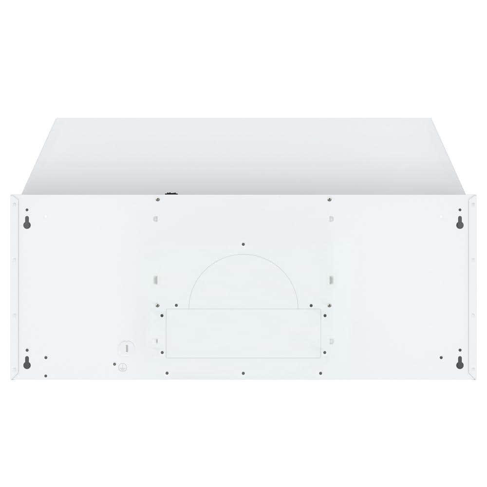 24-in 176 CFM White Under Cabinet Range Hood With Charcoal Filter