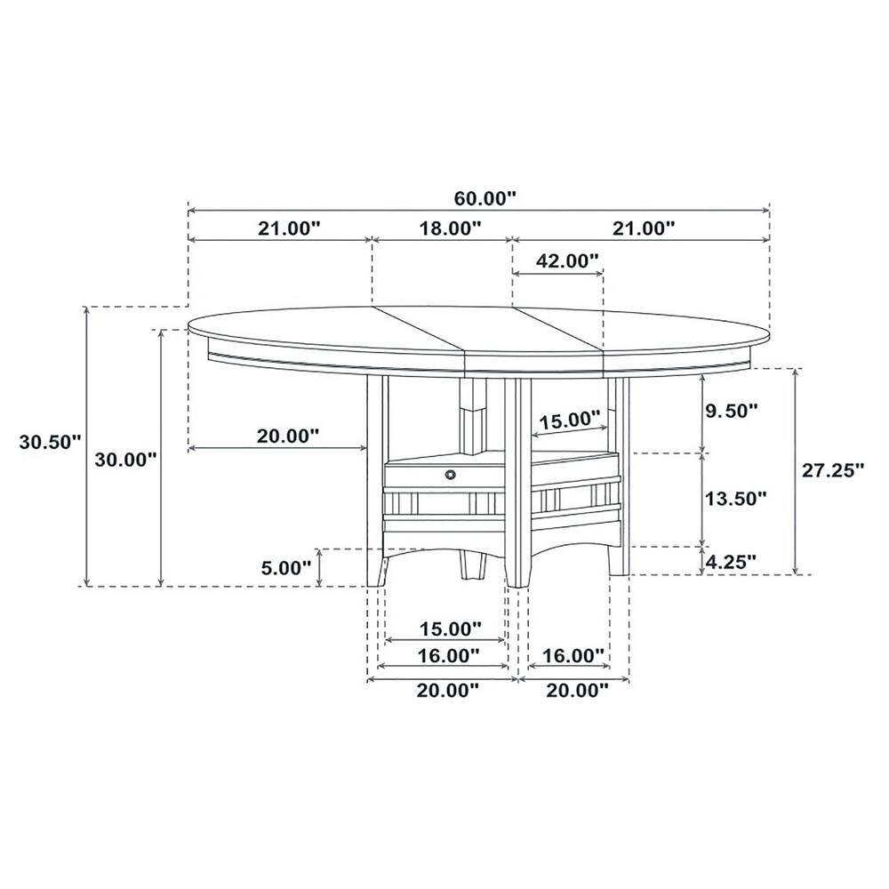 Damian 5-Piece Dining Set Medium Grey
