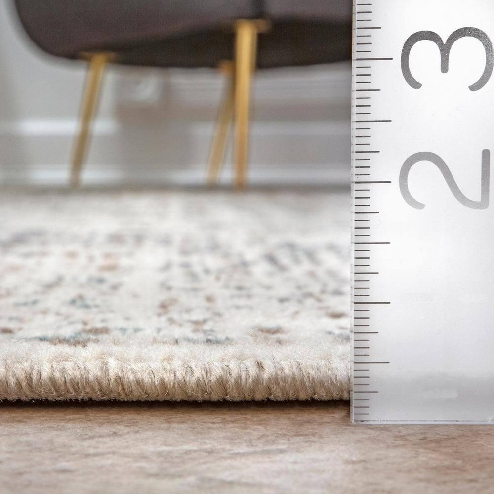 Nuloom Tanith Medallion 2x3 Accent Indoor Area Rug for Living Room Bedroom Dining Room Entryway Kitchen, Cream/Grey