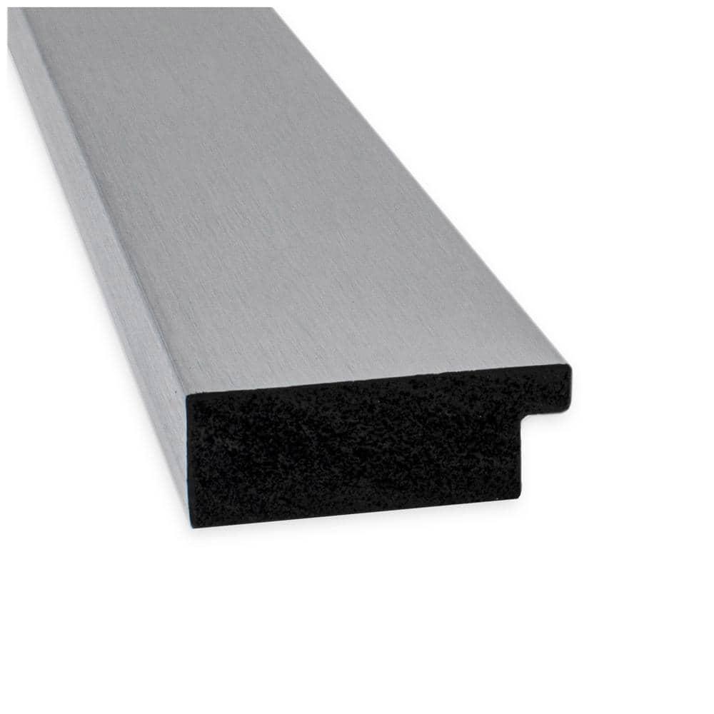 24" x 24" Brushed Nickel Framed Wall Mirror Silver - Amanti Art: Modern Square Beveled, No Assembly Required