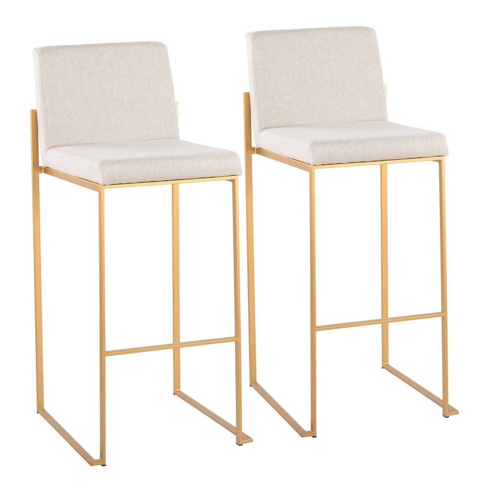 Rego Upholstered Counter Stool with Metal Frame
