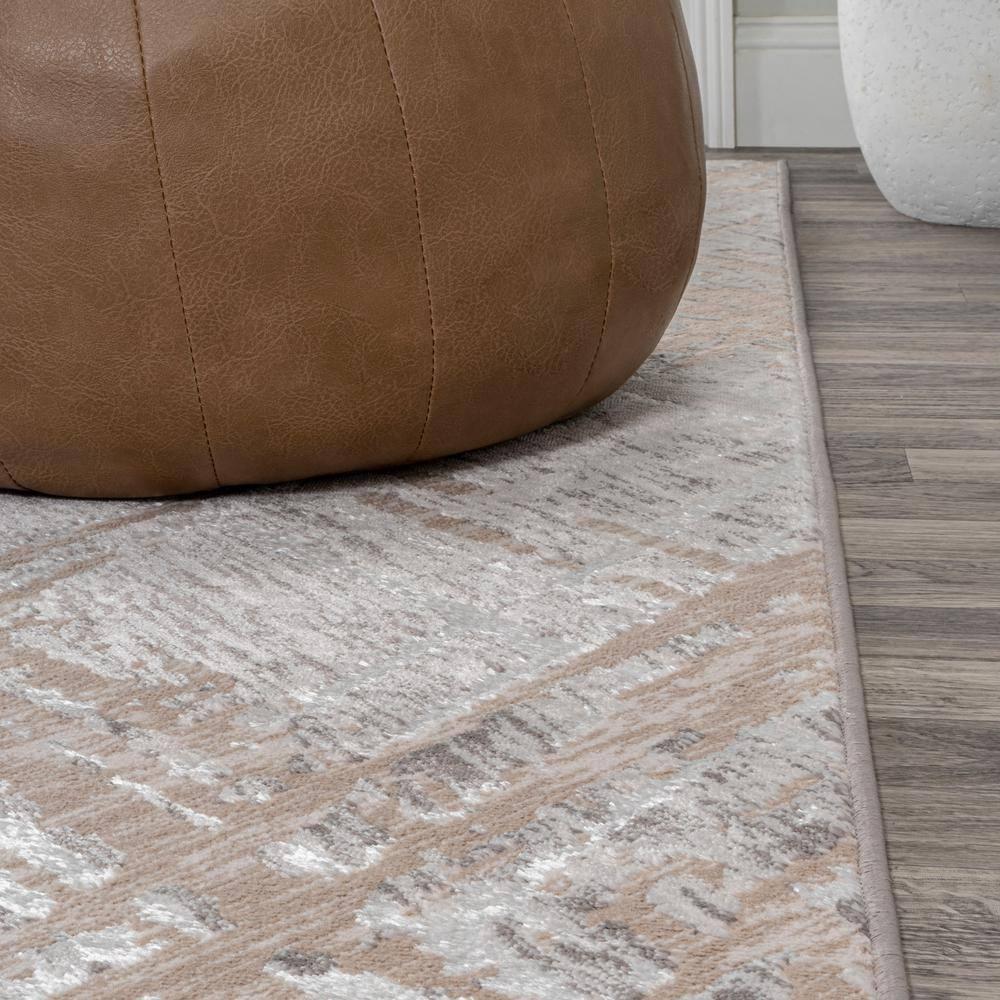 JONATHAN Y Slant Modern Abstract Beige/Gray 4 ft. x 6 ft. Area Rug