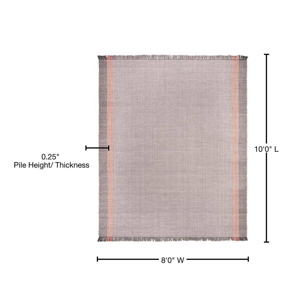 Montauk MTK301 Hand Woven Indoor Area Rug - Terracotta/Grey - 8'x10' - Safavieh