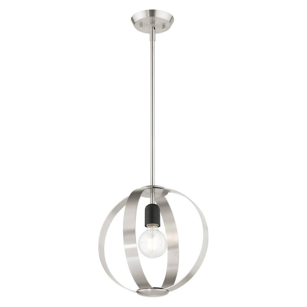Livex Lighting Modesto 1 - Light Pendant in  Brushed Nickel