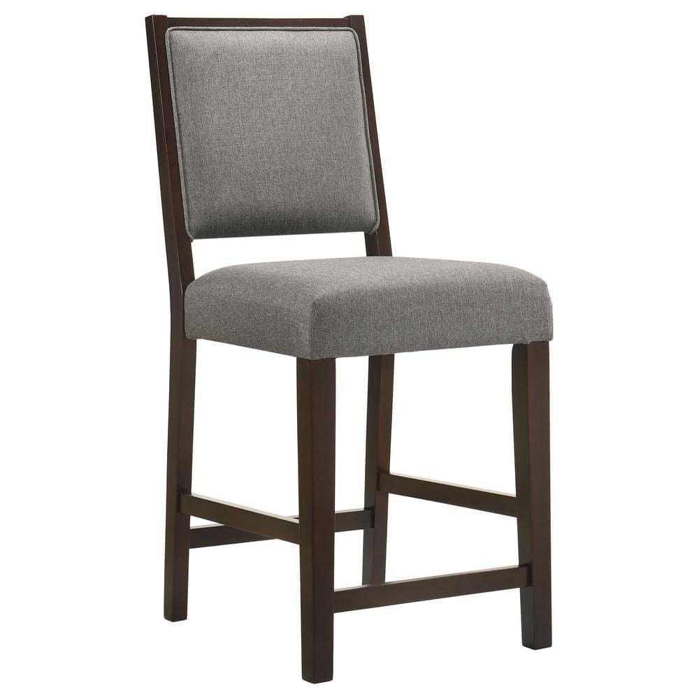 Coaster Upholstered Fabric Counter Height Stools in Gray