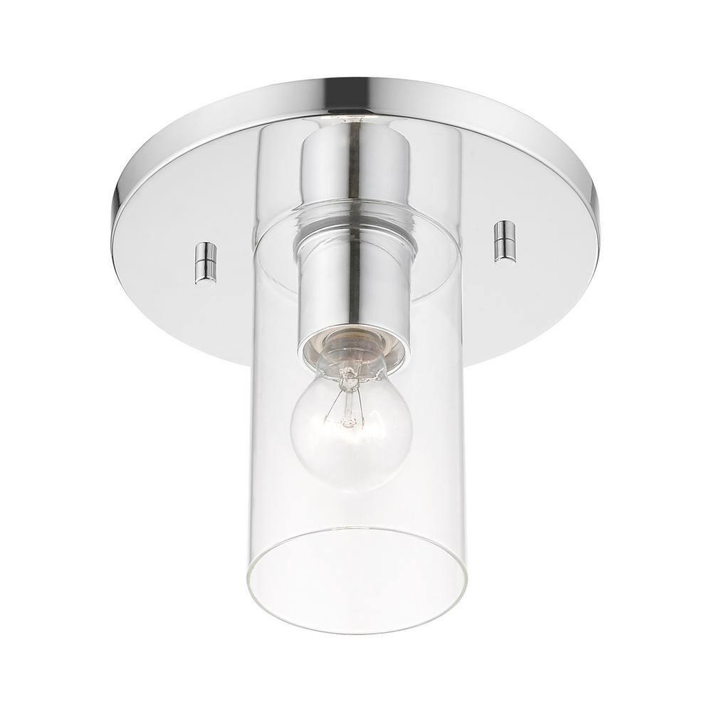 Livex Lighting Zurich 1 - Light Flush Mount in  Polished Chrome
