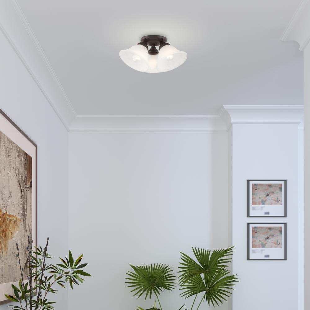 Livex Lighting Wynnewood 3 - Light Flush Mount in  Bronze