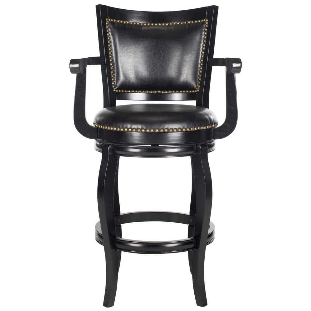Gitano Swivel Bar Stool - FOX7009 - Black - Safavieh Couture