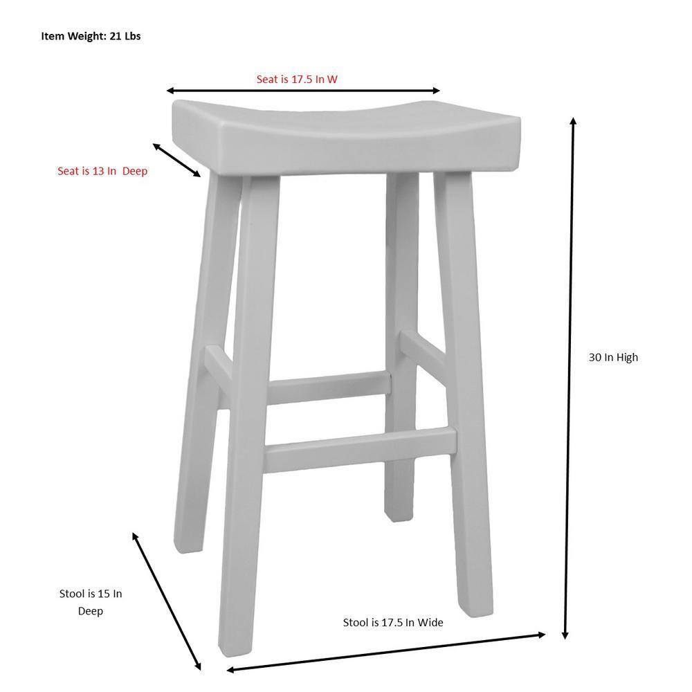 Carolina Living 30" Levi Barstool Espresso Brown: Stained MDF Legs, Fixed Height, Backless Design