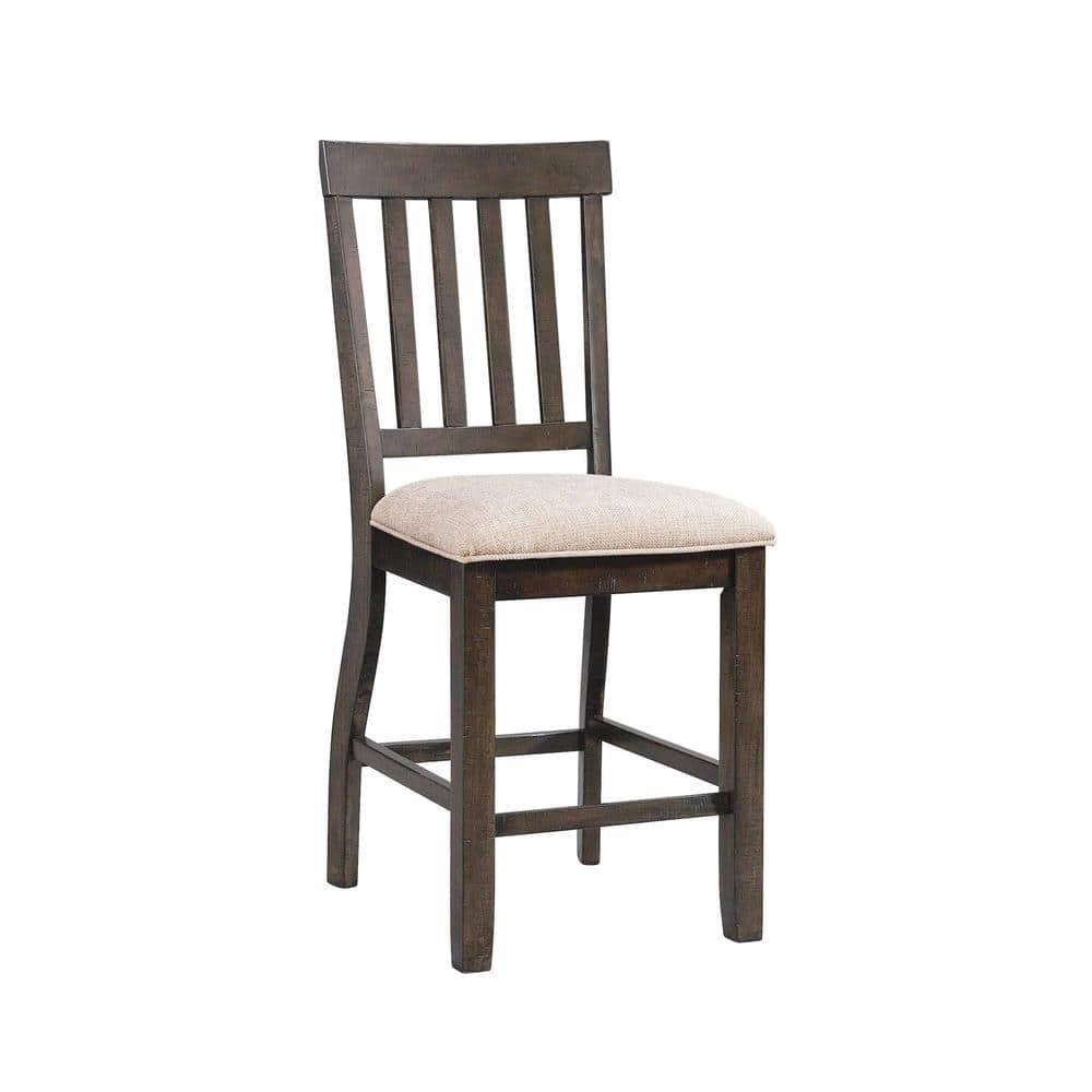 Stanford Slat Counter Height Barstool Brown - Picket House Furnishings