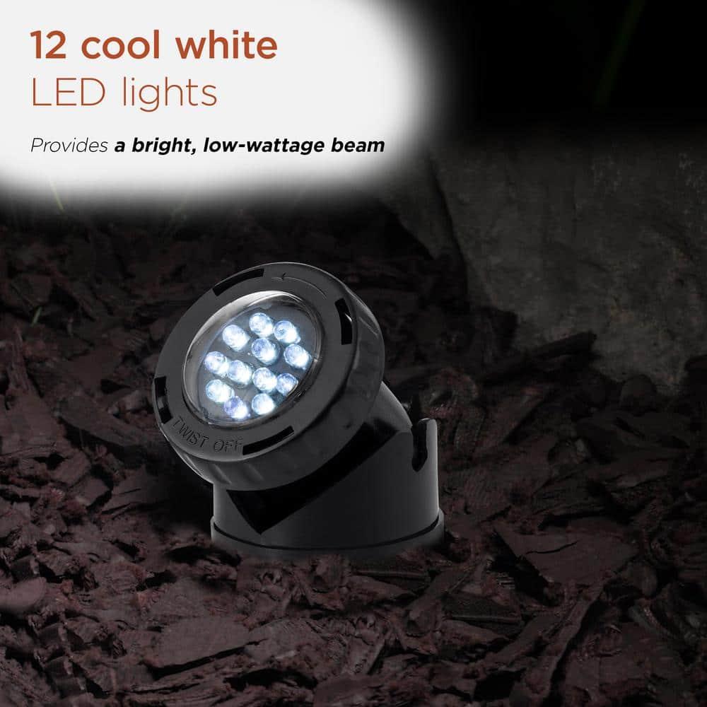 LED Submersible Light with Photocell & Transformer - Alpine Corporation: Weather-Resistant, Electric Powered Landscape Ground Spotlight