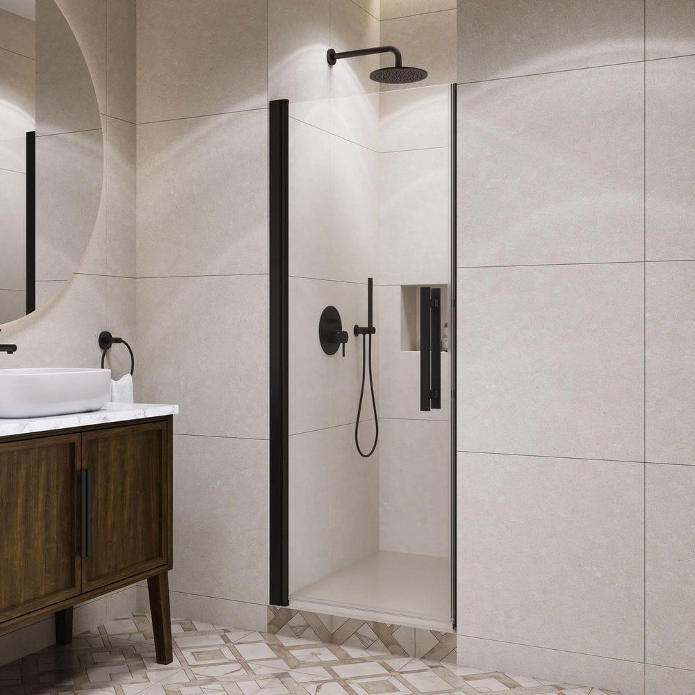 OVE Decors Pasadena 28 To 29 3/8 In. W X 72 In. H Alcove Frameless Pivot Shower Door , 2025