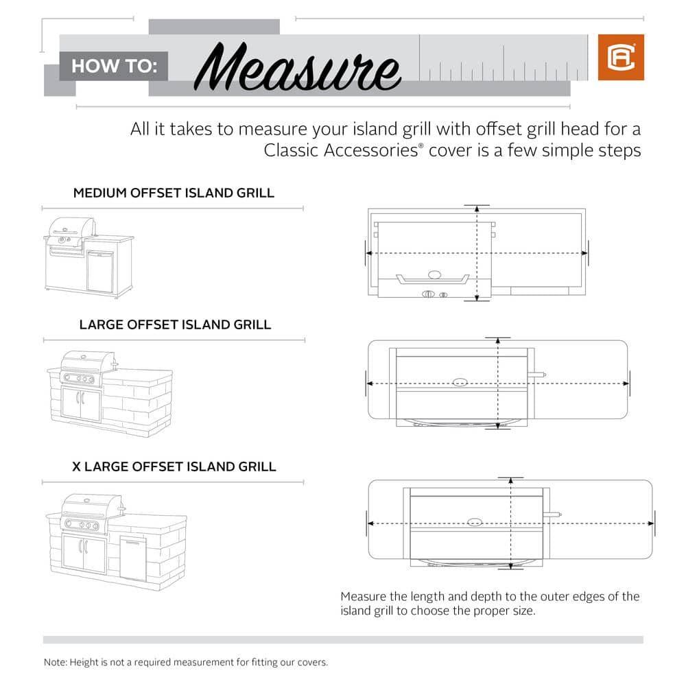 Classic Accessories Veranda™ Patio Island Grill Cover - Left or Right Grill Head, X-Large