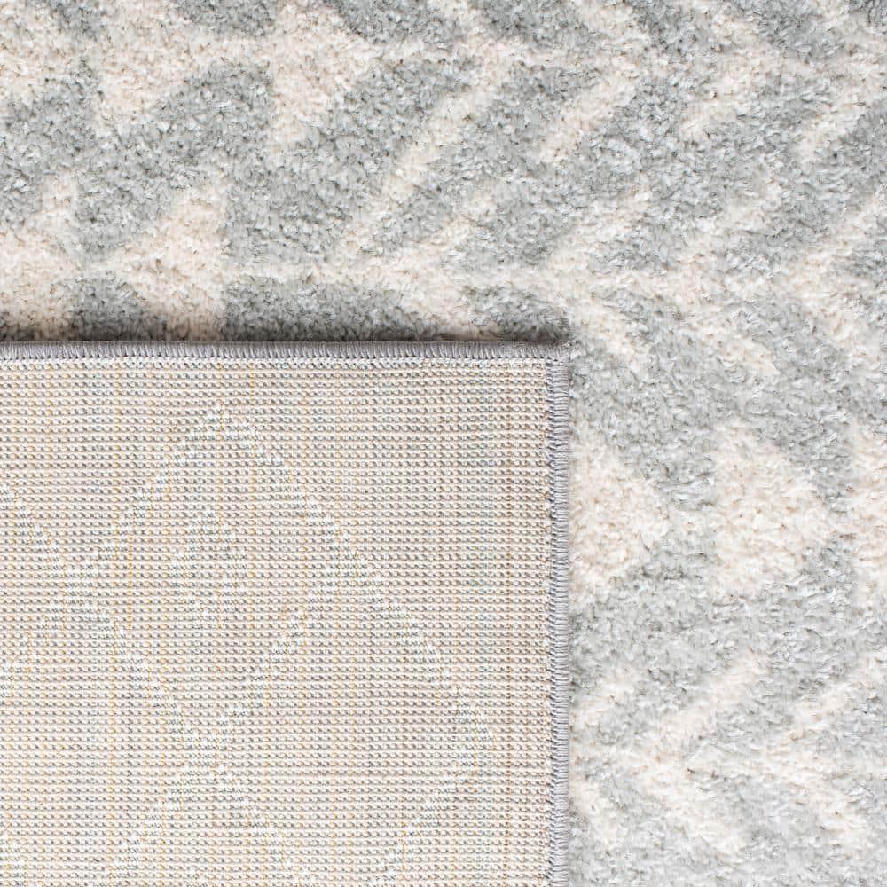 SAFAVIEH Tulum Goddard Moroccan Geometric Area Rug, 9' x 12', Light Grey/Ivory