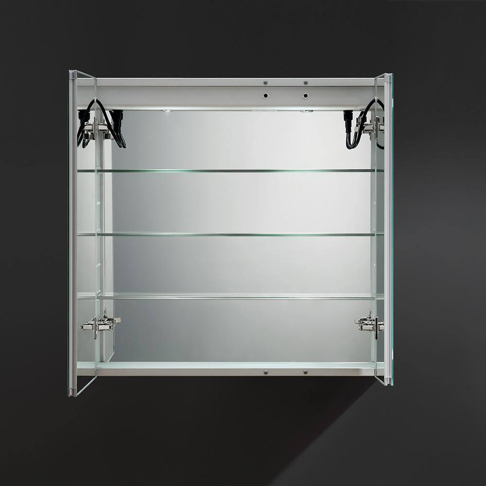 Fresca Spazio 30x30" LED Lighting Aluminum Bathroom Medicine Cabinet in Mirrored