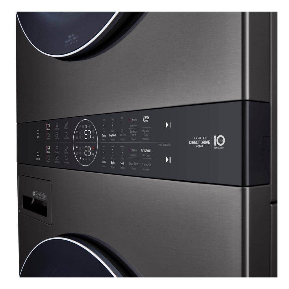 LG Single Unit Front Load WashTower with Center Control 4.5 cu. ft. Washer and 7.4 cu. ft. Gas Dryer
