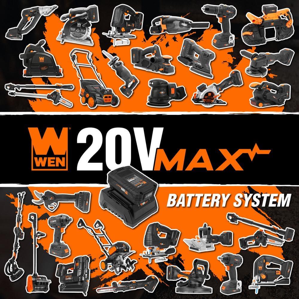 WEN 20V Max Cordless Handheld Vacuum Cleaner Kit (Tool Only – Battery Not Included)
