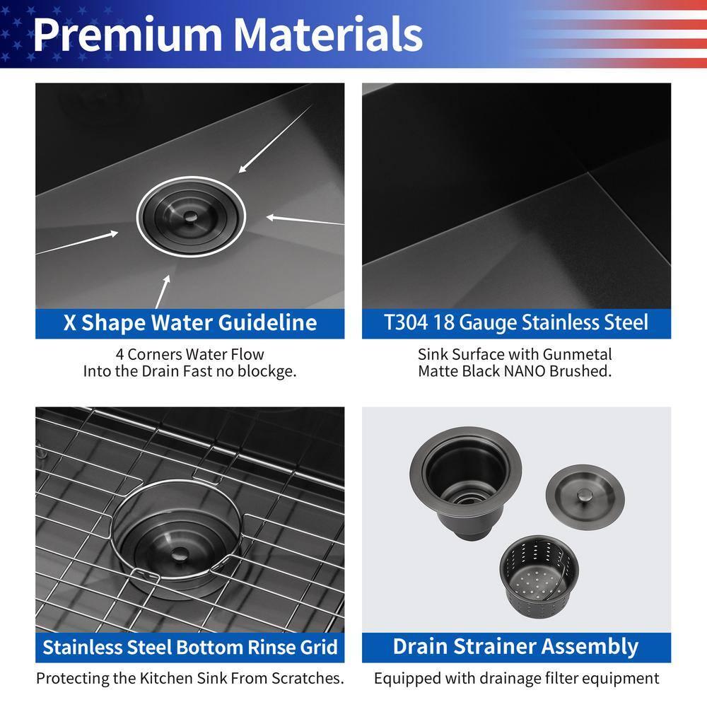 28'' L Drop-In Single Bowl Stainless Steel Kitchen Sink