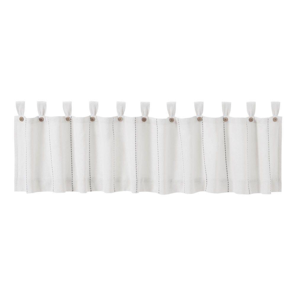 Gracie Oaks Cumberledge Stitched Burlap Tailored Window Valance
