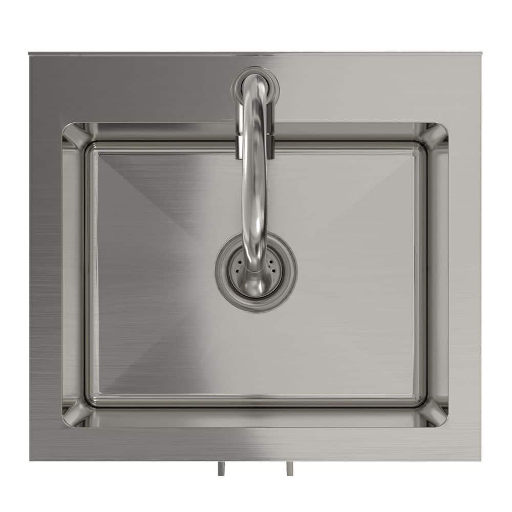 Modern Wide Shaker All-In-One 20-inch Laundry Utility Sink and Cabinet