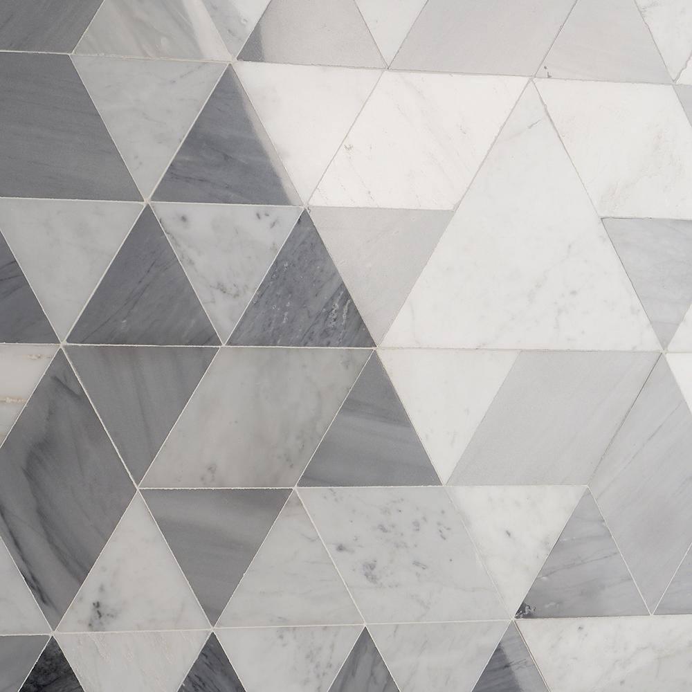 Prisma 7.75" x 13.5" Geometric Marble Mosaic Wall & Floor Tile (0.73 Sq. Ft. / Sheet)