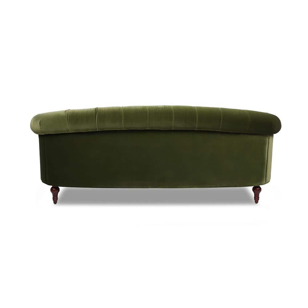 Jennifer Taylor Home La Rosa 84" Victorian Chesterfield Living Room Tufted Sofa Couch, Olive Green