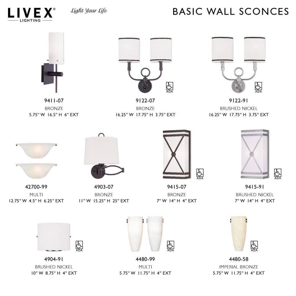 Livex Lighting Coronado 1 - Light Wall Light in  Bronze