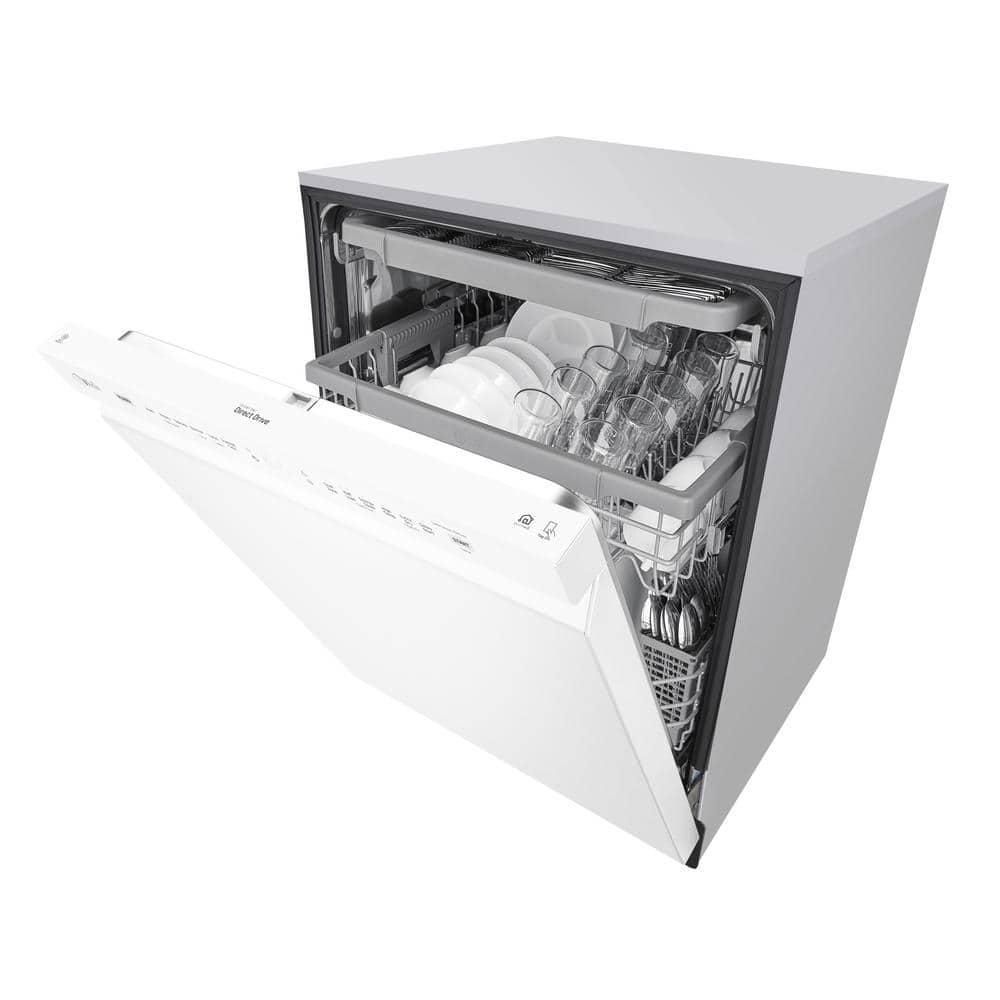 LG 24 in. PrintProof Stainless Steel Front Control Dishwasher with QuadWash, 3rd Rack & Dynamic Dry, 48 dBA