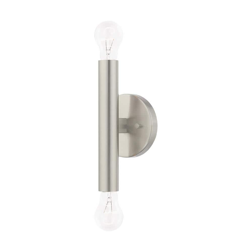 Livex Lighting Copenhagen 2 - Light Wall Light in  Brushed Nickel