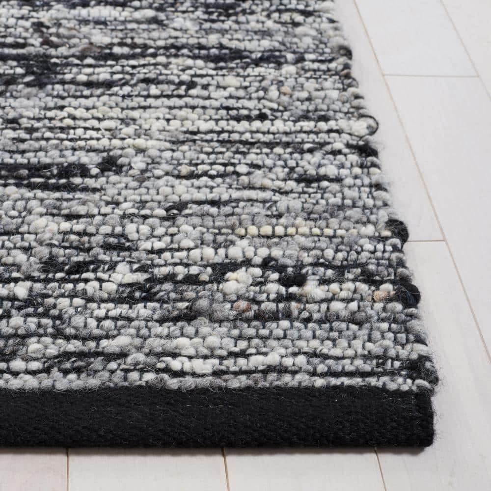 Natura NAT925 Flat Weave Indoor Area Rug - Black - 8'x10' - Safavieh