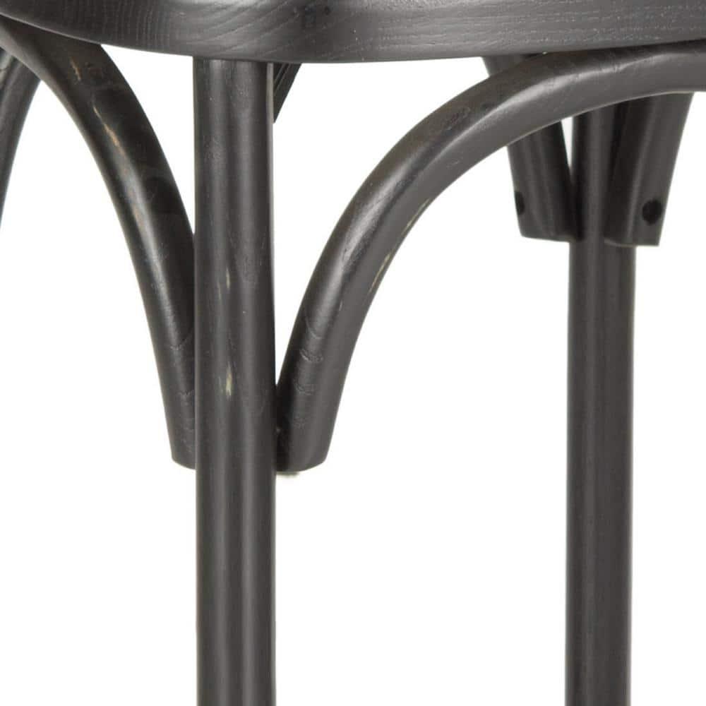 SAFAVIEH Eleanor Square Mid Back Bar Stool, Black