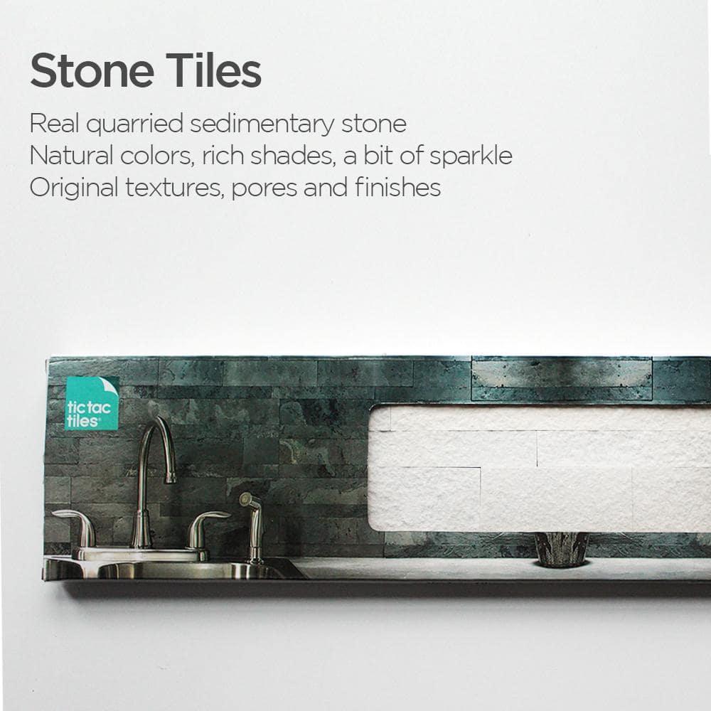 5.9'' W x 23.6'' L Natural Stone Peel and Stick Mosaic Tile