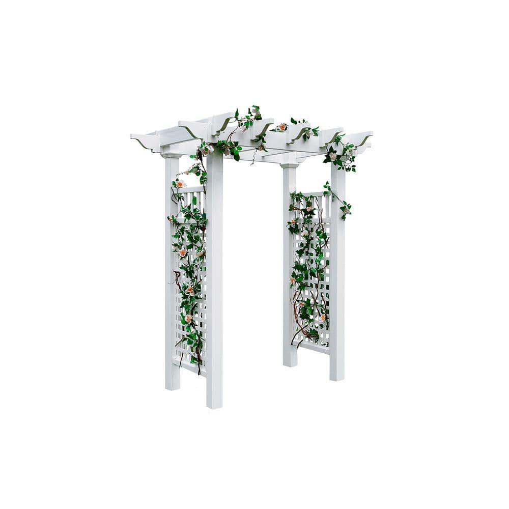 Fairfield White Vinyl Traditional Garden Arbor