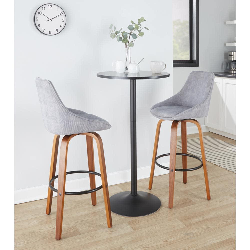 LumiSource Swivel Upholstered Counter Stool